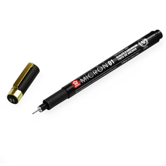  Sakura Pigma Micron 08 - Pigment Fineliners - 0.5mm - Black  [Pack of 3] : Arts, Crafts & Sewing