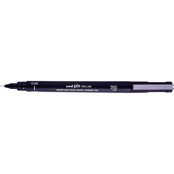 Uni Pin Fineliner Drawing Pen Black 0.03mm Pack of 6 