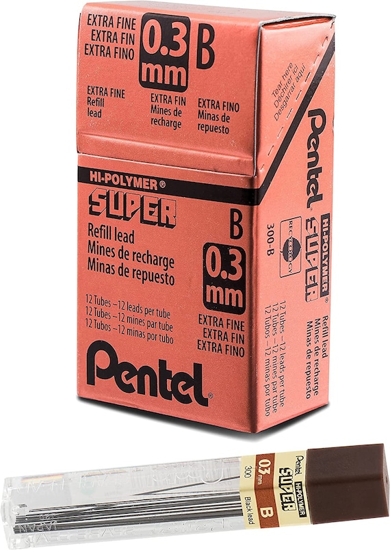 Pentel Recharge de mines pour porte-mine 0.5 mm Dureté HB Hi