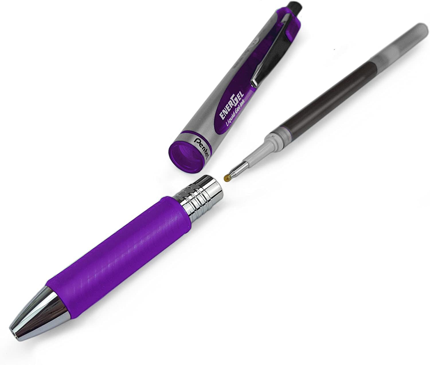 Pentel Refill Ink for EnerGel and Lancelot Gel Pen, 0.7mm Metal Tip, Sky  Blue Ink, Pack of 12 (LR7-S)