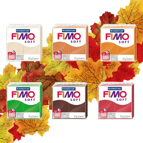 FIMO Polymer Clay Modelling Clay Soft Autumn 6 Pack Arts and Crafts DIY  Oven-bake Clay Moulding Sculpting Craft Supplies 