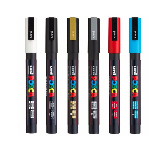 Buy Uni Posca PC-3M Paint Pen Art Marker Pens Set of the 6 Most Popular  Colours Online in India 