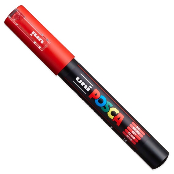 Uni-Ball Posca Pc-8K Bold Point Chisel Shaped Marker Pen (8.0 mm- Silv –