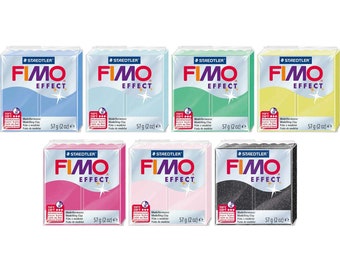 FIMO Polymer Clay | Modelling Clay | Effect | Gemstone 7 Pack | Arts and Crafts | DIY | Oven-bake Clay | Moulding Sculpting | Craft Supplies