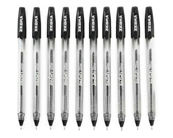 Zebra Doodler'z Glitter Stick Ballpoint Pen - 1.0mm - Black Ink - Pack of 10