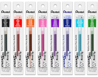 Pentel Energel Rollerball Pen 0.7mm LR7 Refill Ink - Fits Energel Xm, BL77 / BL57 / BL37 - Various Colours - Packs of 3 - Stationery Office