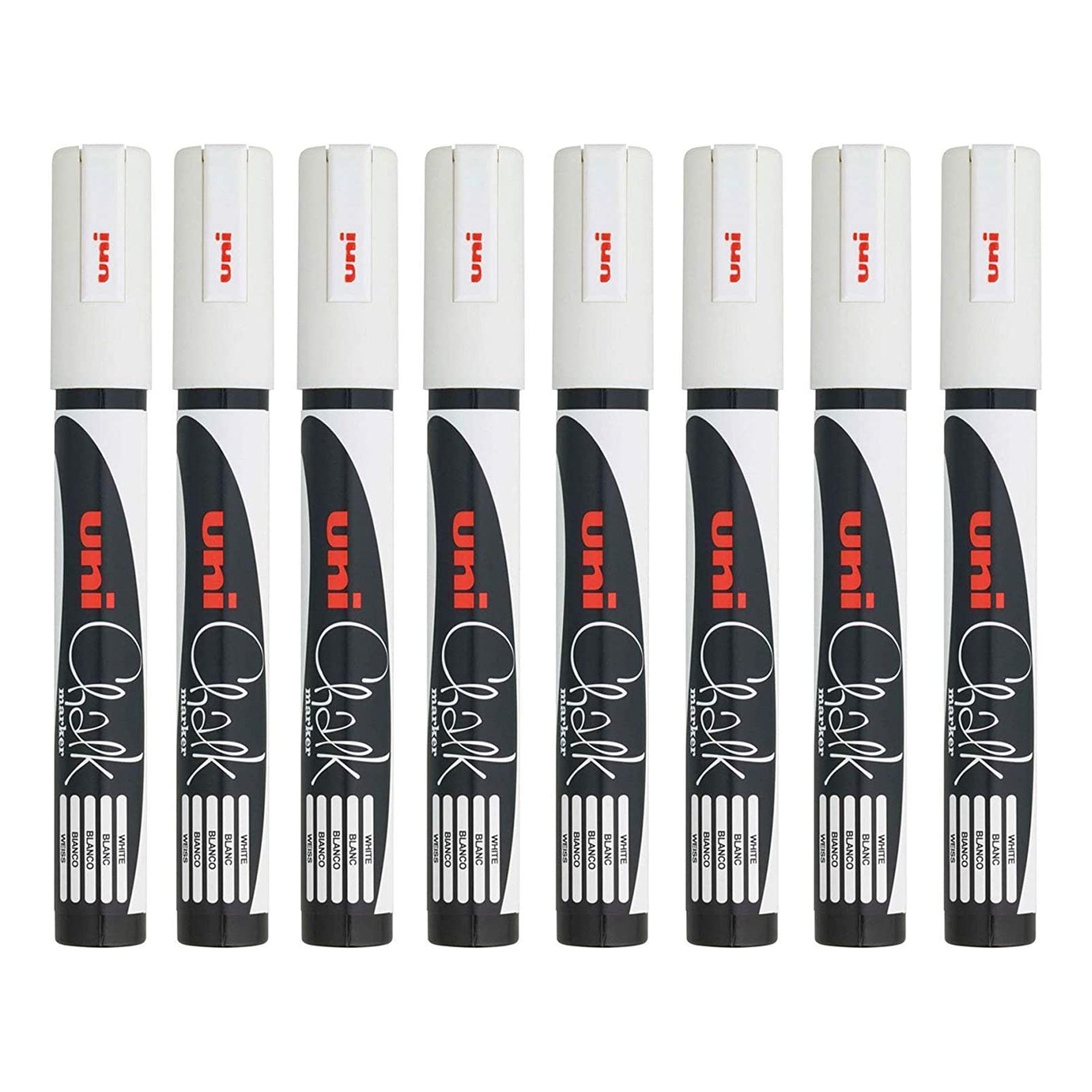 Uni-ball PWE-5M Liquid Chalk Marker Pens 8 Pack