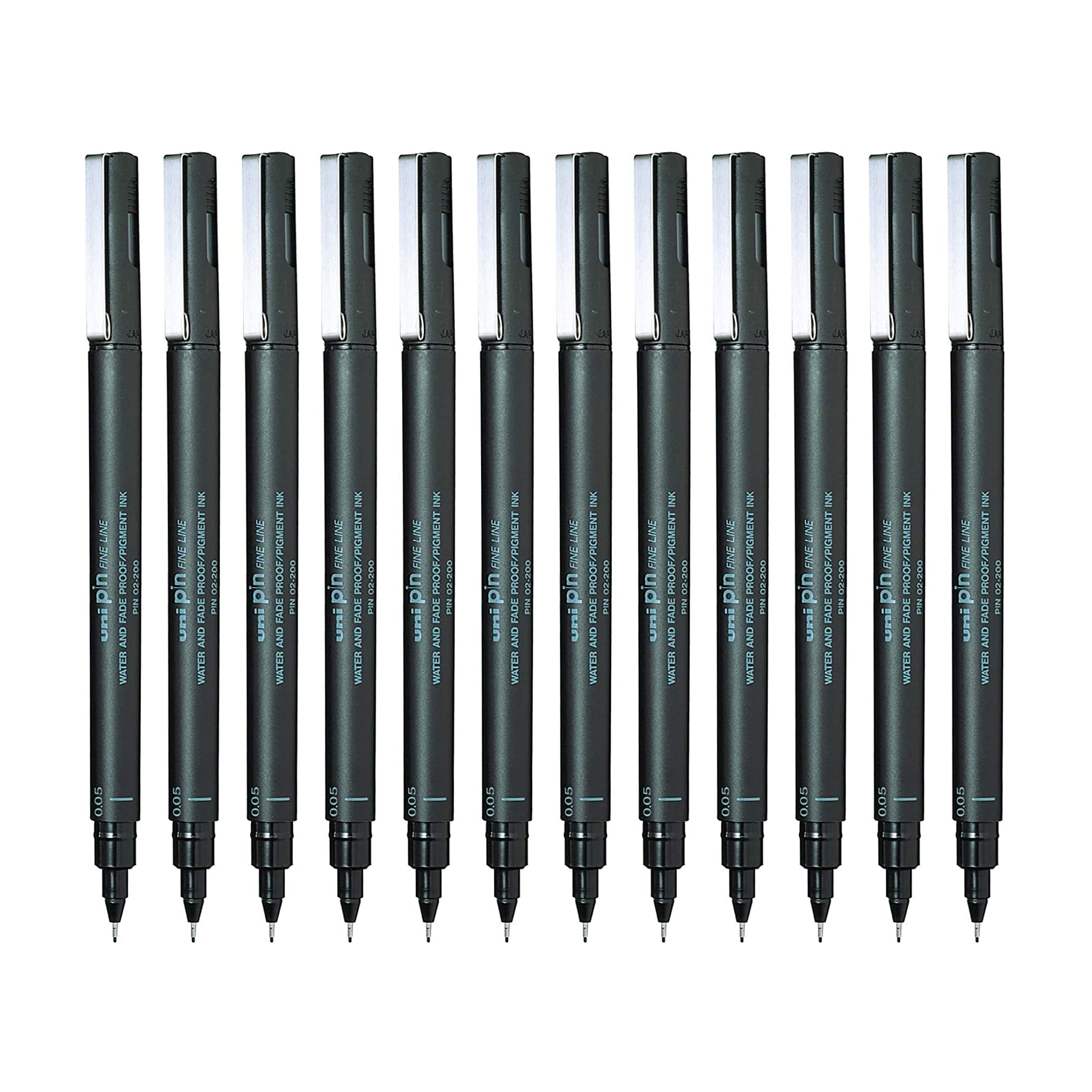 STA Pigment Fine Liner Pen Graphic & Brush Pen Black Fineliner Marker 