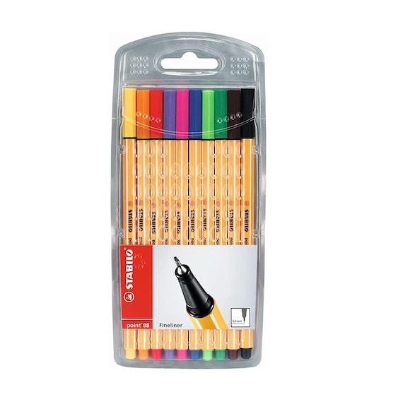 Fineliner - STABILO point 88 - Wallet of 25 - Assorted colors