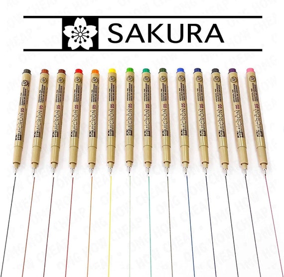 Sakura Micron Colour Pigment Fineliners Set of 14 - Etsy
