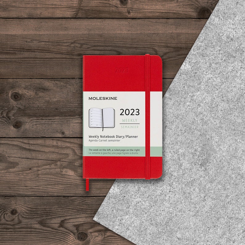 Moleskine 2023 Diary 12month Weekly 9 X 13cm Pocket Etsy