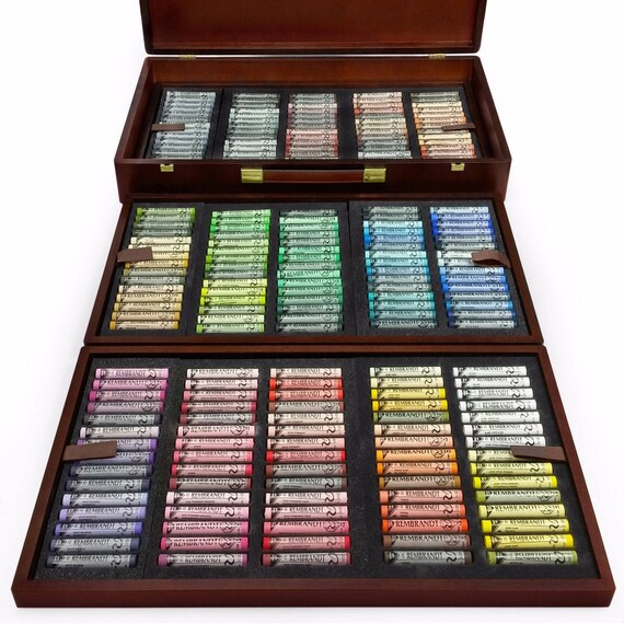 Talens : Rembrandt Soft Pastel : 225 Complete Deluxe Wooden Box Set : Excellent