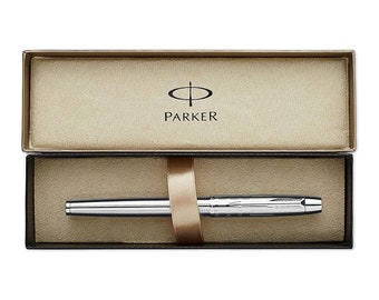 Parker IM Premium Chiselled Rollerball Pen with Fine Nib, Gift Boxed - Shiny Chrome