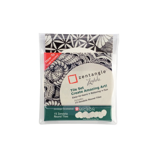 Zentangle Zendela Tile Set | Sakura Pigma Micron | Creative Art Set | Calligraphy Handwriting Journaling Scrapbooking