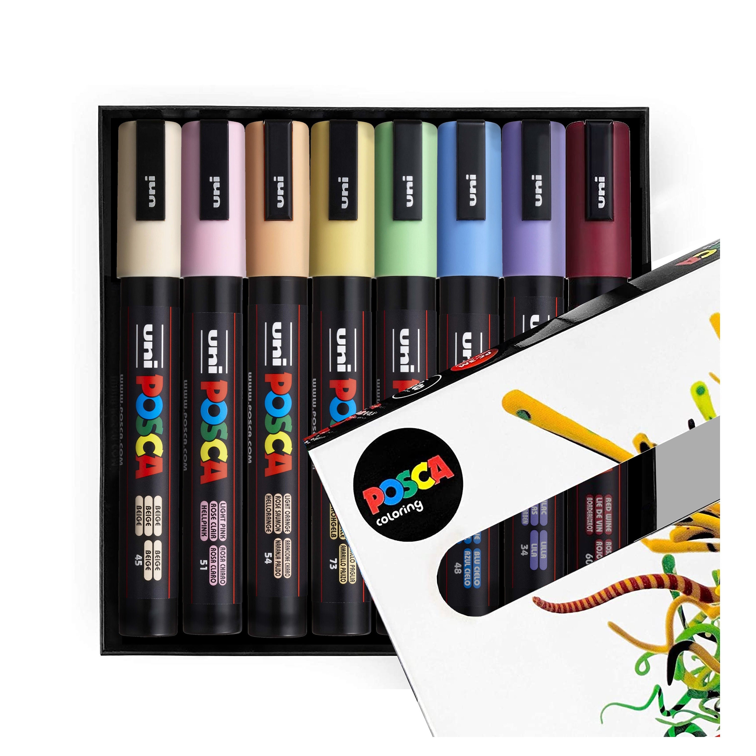 Posca Colouring - PC-5M - Pack of 10 Best Selling Markers