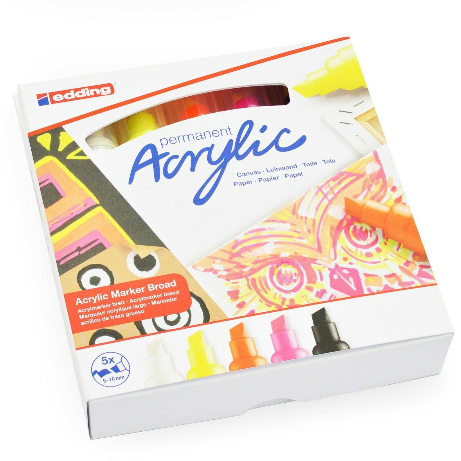 Edding 5000 Permanent Acrylic Paint Marker Pens Broad 510mm Etsy