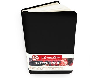 Royal Talens – Art Creation Hardback Sketchbook – 80 Sheets – 9x 14cm – Black