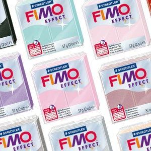 FIMO Effect Polymer Oven Modelling Clay 37 Colours Oven Bake Moulding Clay DIY Arts and Crafts 57g Blocks imagem 1