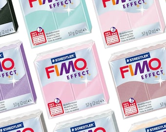 FIMO Effect Polymer Oven Modelling Clay | 37 Colours | Oven Bake Moulding Clay | DIY Arts and Crafts | 57g Blocks