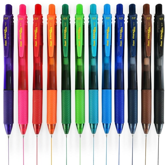 Rollerball Pens Pentel Energel X BL07 Retractable Gel 0.7mm Assorted  Colours Various Pack Smooth Writing Office, Home and School 