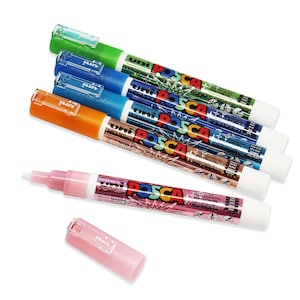 Uni-posca Japan Paint Marker Pen, Extra Fine Point, Set of 12 Color Markers  Drawing, Painting, Fabric, Surfboard, Anime, Manga 