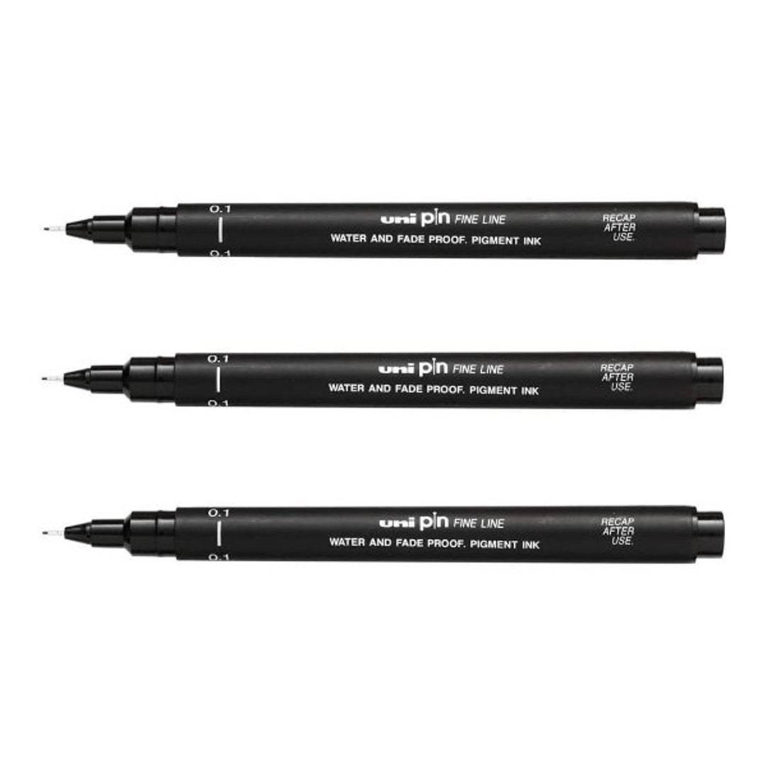 UNIBALL PIN Drawing Pen Ultra Fine Line Marker 0.1mm Black Etsy