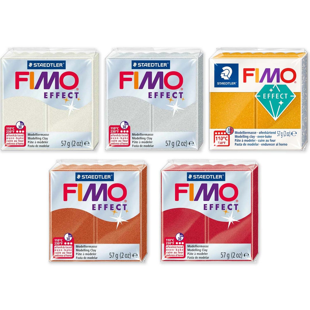 FIMO Polymer Clay Modelling Clay Effect Metallic 5 Pack 