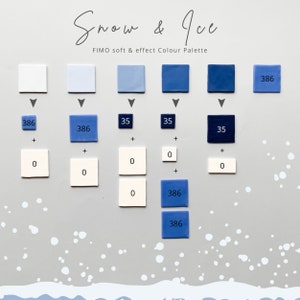FIMO Colour Pack snow & Ice. Pack Contains 4x Blocks of FIMO - Etsy