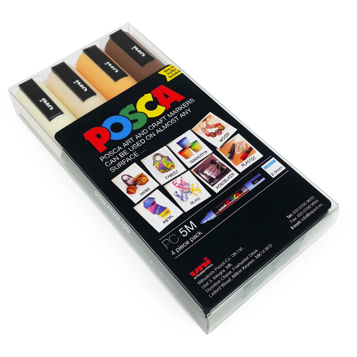 Uni Posca PC5M Art Marker Paint Pen Skin Tones 4 Set Etsy