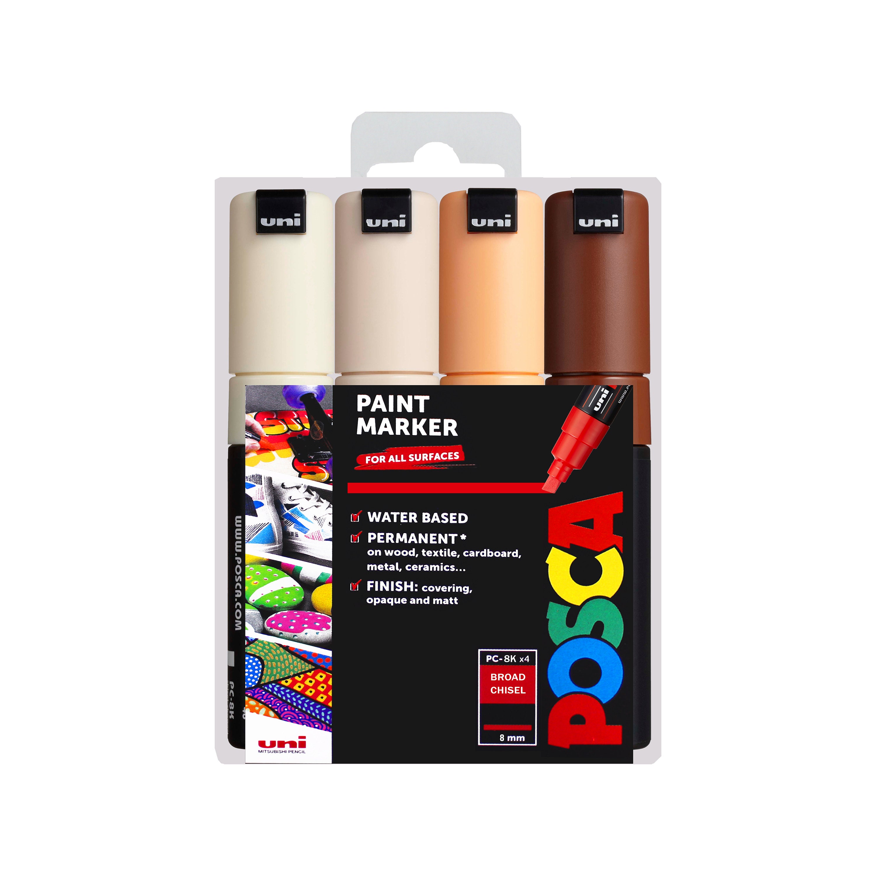 POSCA PC-8K Art Paint Marker Pens Broad Chisel Nib Tip -  Hong Kong