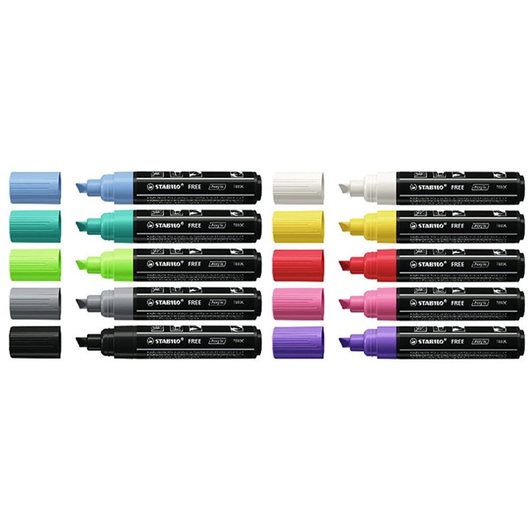 Acrylic marker STABILO FREE Acrylic T800C - dark grey