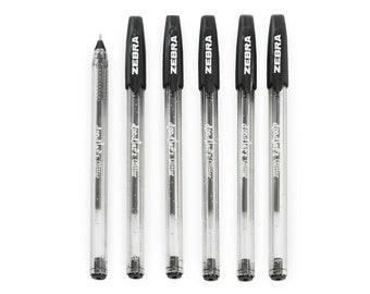 Bolígrafo Zebra Doodler'z Glitter Stick - 1,0 mm - Tinta negra - Paquete de 6