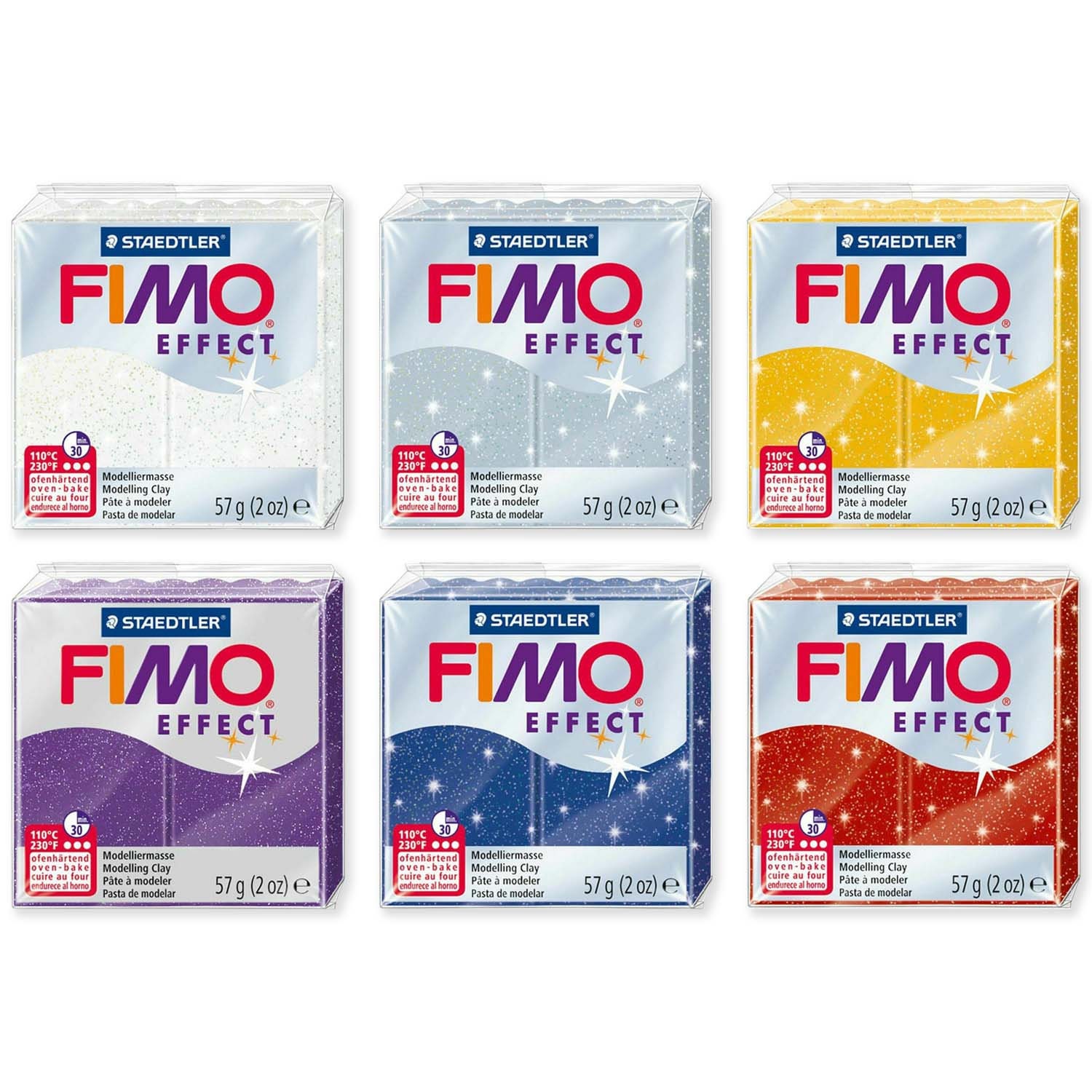 FIMO Effect oven-bake polymer clay, gold (glitter), Nr. 112, 57 gr