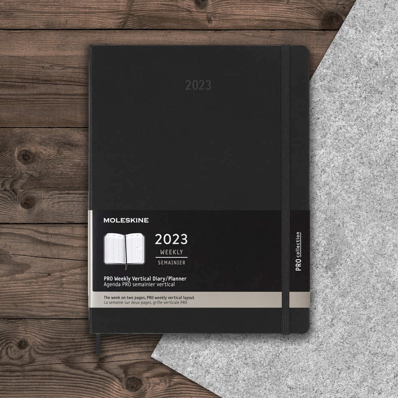 Moleskine 2023 PRO Diary 12month Weekly 19 X 25cm X Large Etsy