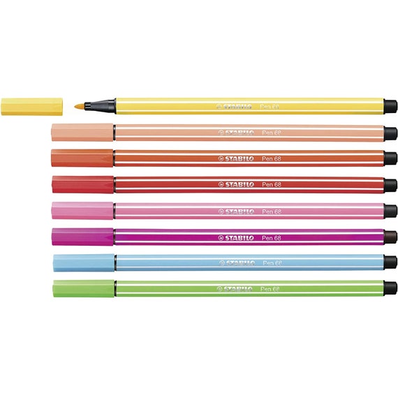 Premium felt-tip pen STABILO Pen 68 - pack of 8 colors