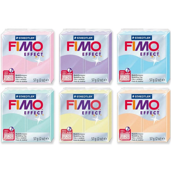 FIMO Polymer Clay Modelling Clay Effect Pastel 6 Pack Arts and Crafts DIY  Oven-bake Clay Moulding Sculpting Craft Supplies 