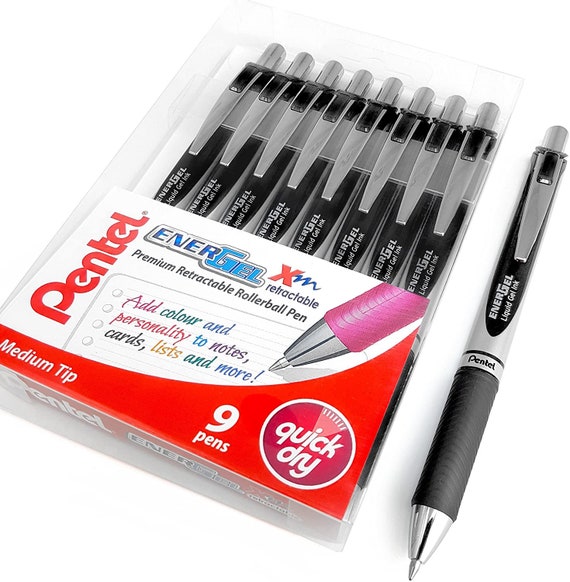  Gel Ink Pen 0.35mm Black Liquid Ink Rollerball Pens