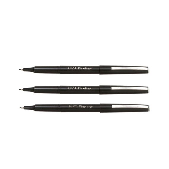 Fineliner Pens Pilot Black Ink Extra Fine Tip Pen 1.2m 3 Pack High Quality  Handwriting Drawing Calligraphy School Office 