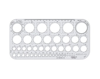 Precise Circle Templates Staedtler Mars 576 01 | Transparent Templates | 1-36mm diameter | Classroom Supplies | Stationery | Drawing