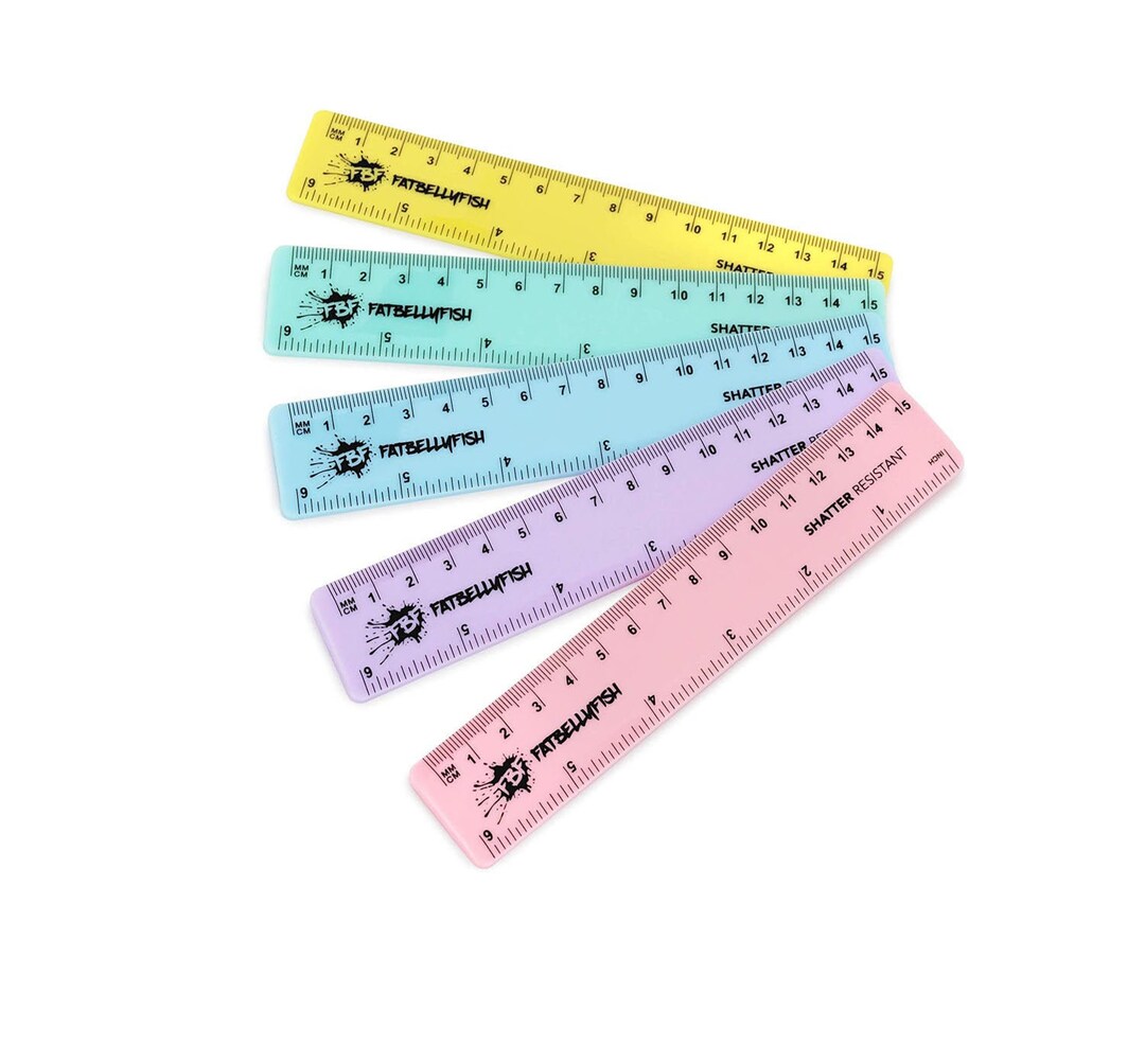 12 6 Pack Kids Ruler for School with Centimeters and Inches, Plastic  Standard R