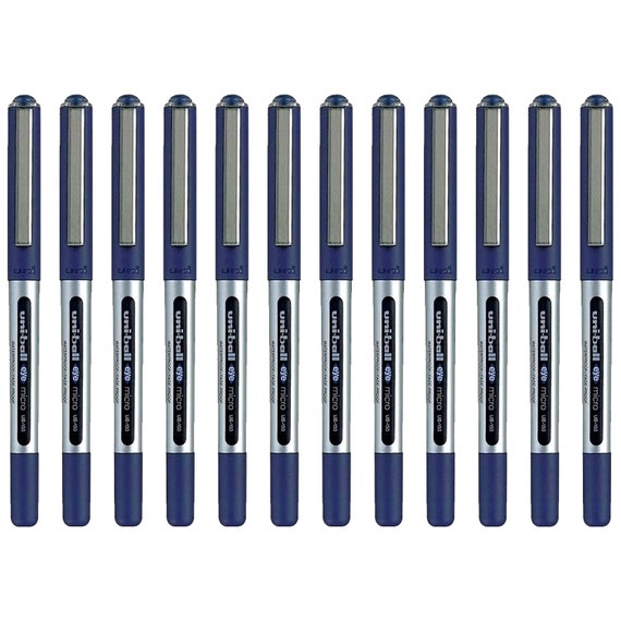  Uniball Roller Grip 12 Pack in Blue, 0.5mm Micro Rollerball  Pens, Try Gel Pens, Colored Pens, Office Supplies, Colorful Pens, Blue Pens  Ballpoint, Pens Fine Point Smooth Writing Pens : Office