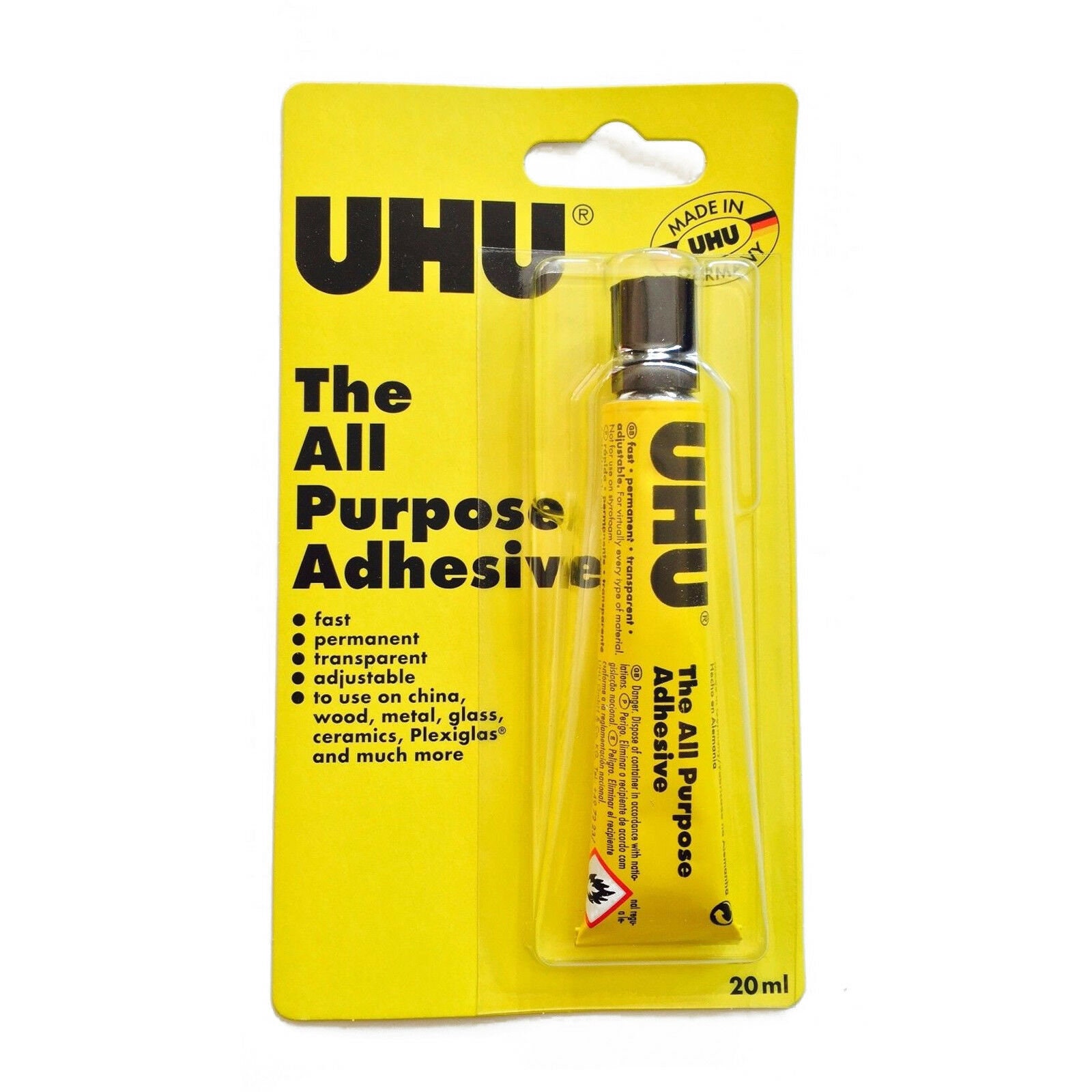 UHU All Purpose Adhesive Glue | Clear Multi-Purpose Use7ml 20ml 35ml 60ml  125ml