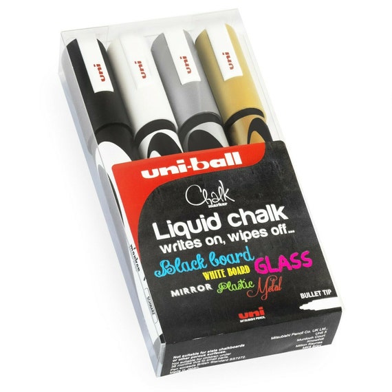 Uni Liquid Chalk Marker Pen Colour Blackboard Menu Glass Window Wet Wipe  PWE-5M