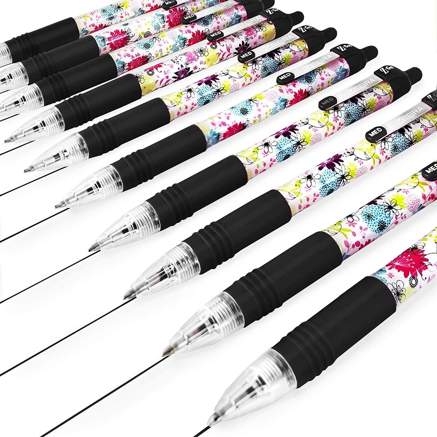 Zebra ZGrip Smooth Retractable Ballpoint Pen 1.0mm Floral Etsy