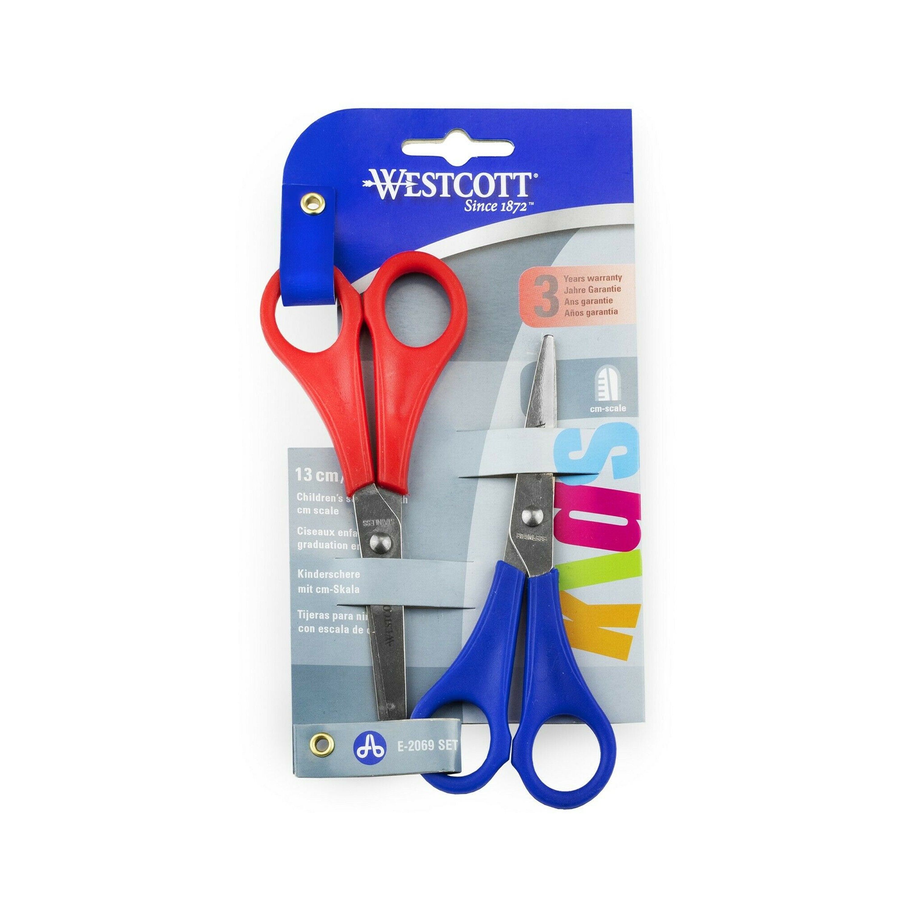 Westcott Soft Handle 5 Scissors, Pointed, Colors Vary, Pack of 12