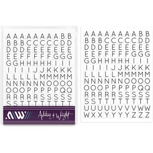 Pegatinas adhesivas para letras del alfabeto en 3D de colores pequeños,  autoadhesivas, etiquetas adhesivas AZ para manualidades infantiles y  tarjetas