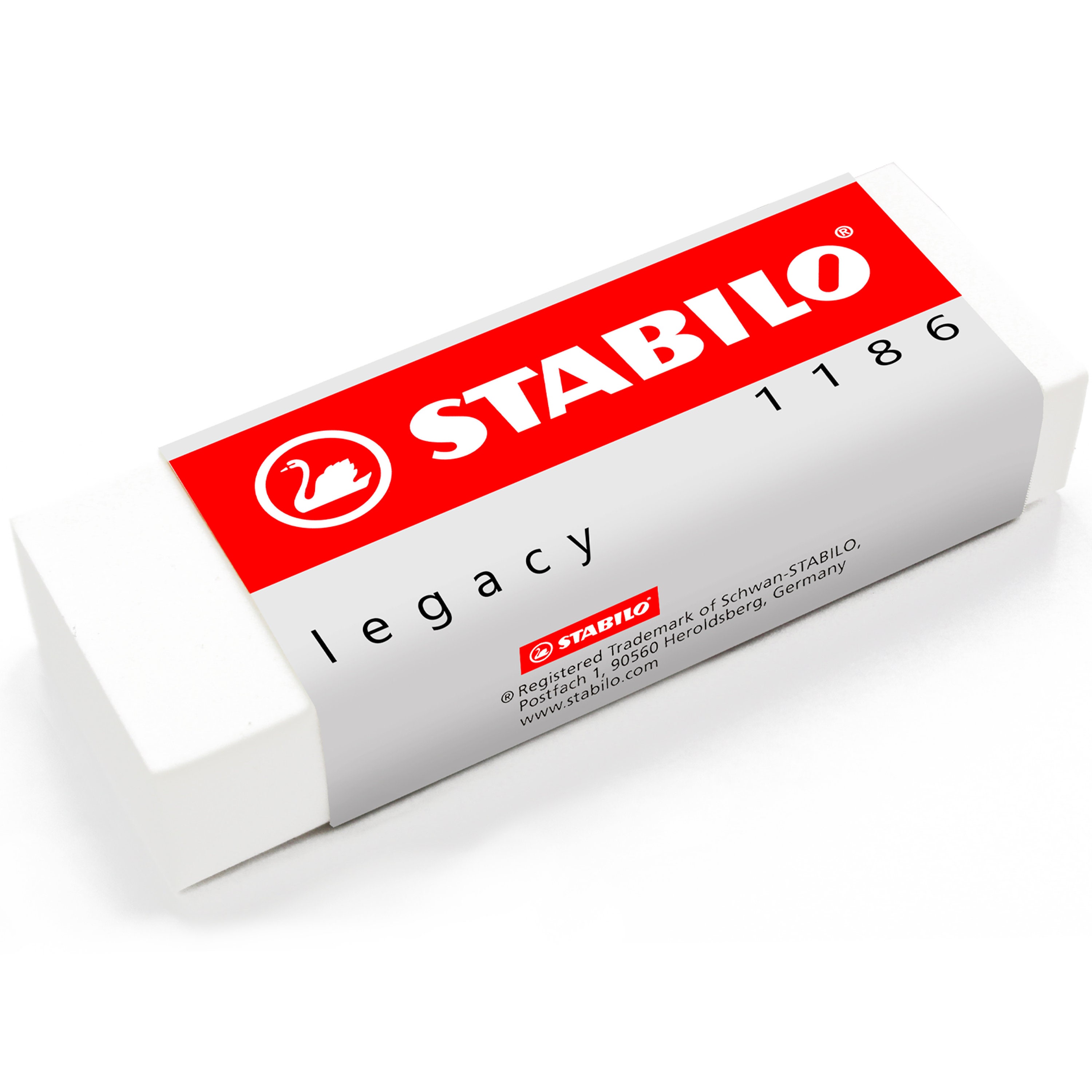 Eraser STABILO Legacy White Eraser Rubber PVC Pack of 5 Perfect for  Revision, Classroom, School, College, Work, Office Stationery 