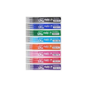 Erasable Pen Refills | Pilot Assorted Colour Pack Frixion Rollerball Erasable Pens Pen Refills Spare Ink BLS-FR7 | Various Pack Sizes
