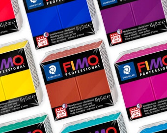 FIMO PROFESSIONAL 8004 Polymer Ofenmodelliermasse | Wähle deine Farben! | Ofen Backen Modelliermasse | DIY Kunsthandwerk | 85g Blöcke