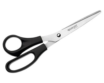 2 Pack 8 Titanium Non-Stick Scissors, All-Purpose Professional Stainless  Steel Shears Comfort Soft Grip, Straight Office Craft Scissors for DIY